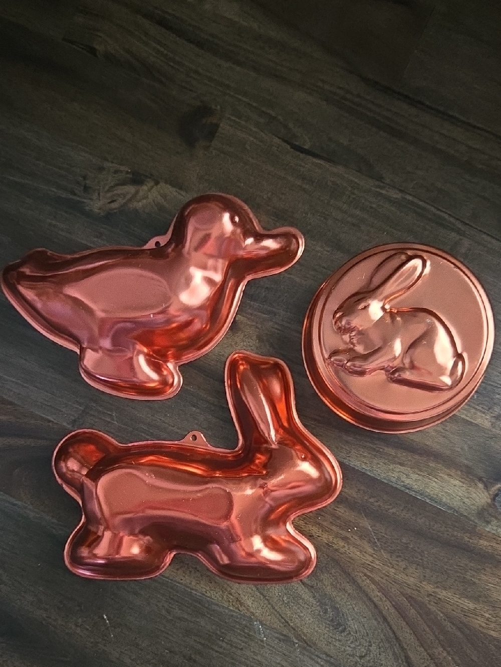 Vintage Copper Bunny & Duck Molds